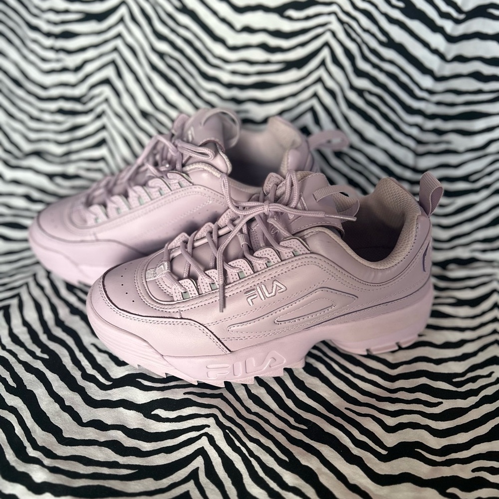 Fila Disruptor Lavender Chunky Sneakers with Retro Design